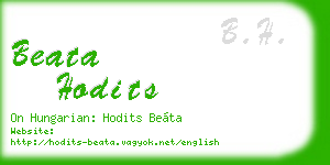 beata hodits business card